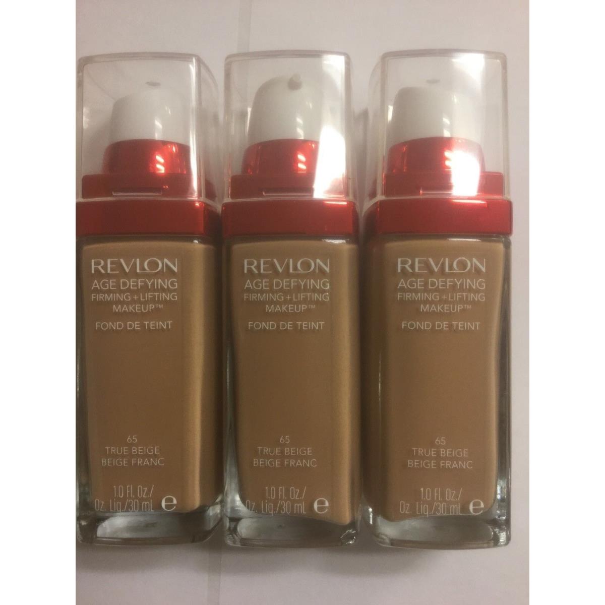 3 X Revlon Age Defying Firming + Lifting Makeup 65 True Beige Full Size New