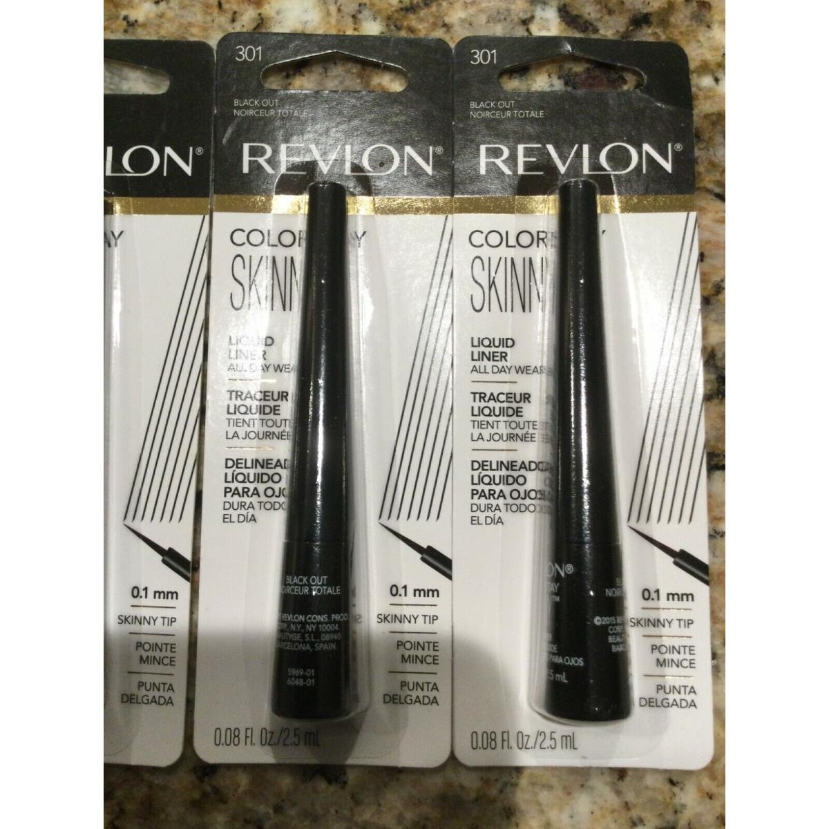 10 X Revlon Colorstay Skinny Liquid Liner 301 Black Out 0.08 Oz