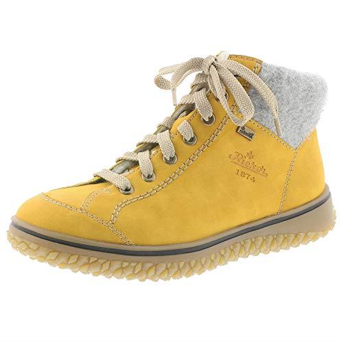 Rieker Women`s Boot Cordula Women`s Fashion Boot with Quilted Cuff by Rieker Yellow