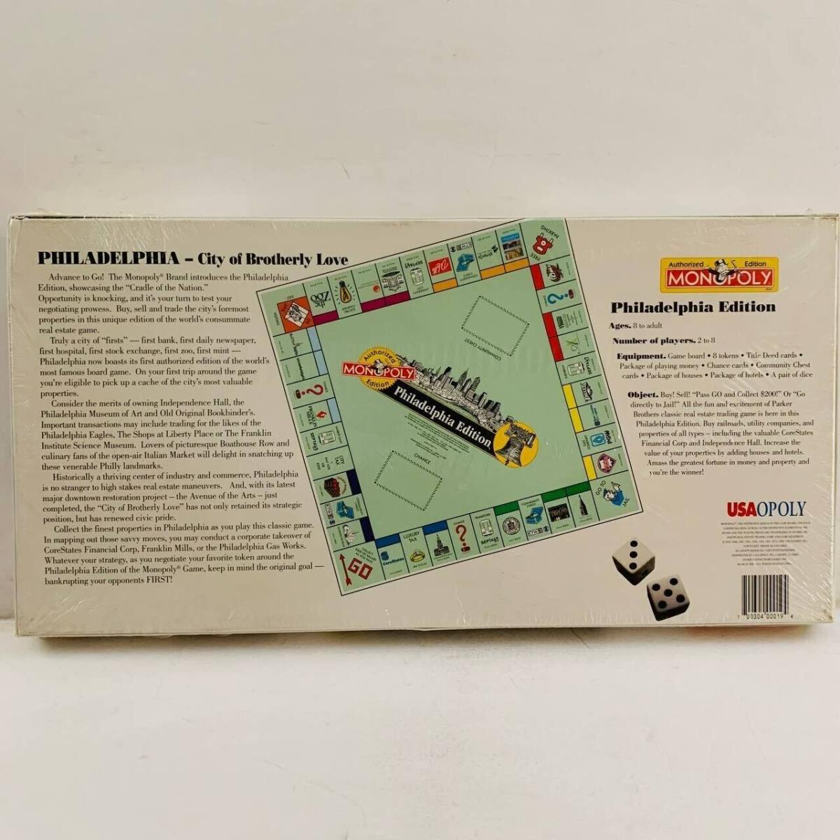 Vintage Monopoly Philadelphia Edition 1996 Board Game Eagles Phillies