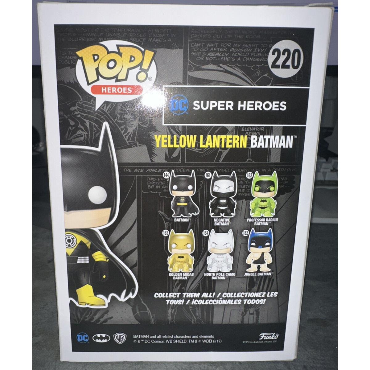 Funko Batman Yellow Lantern Pop Glow In The Dark Fugitive Toys Exclusive