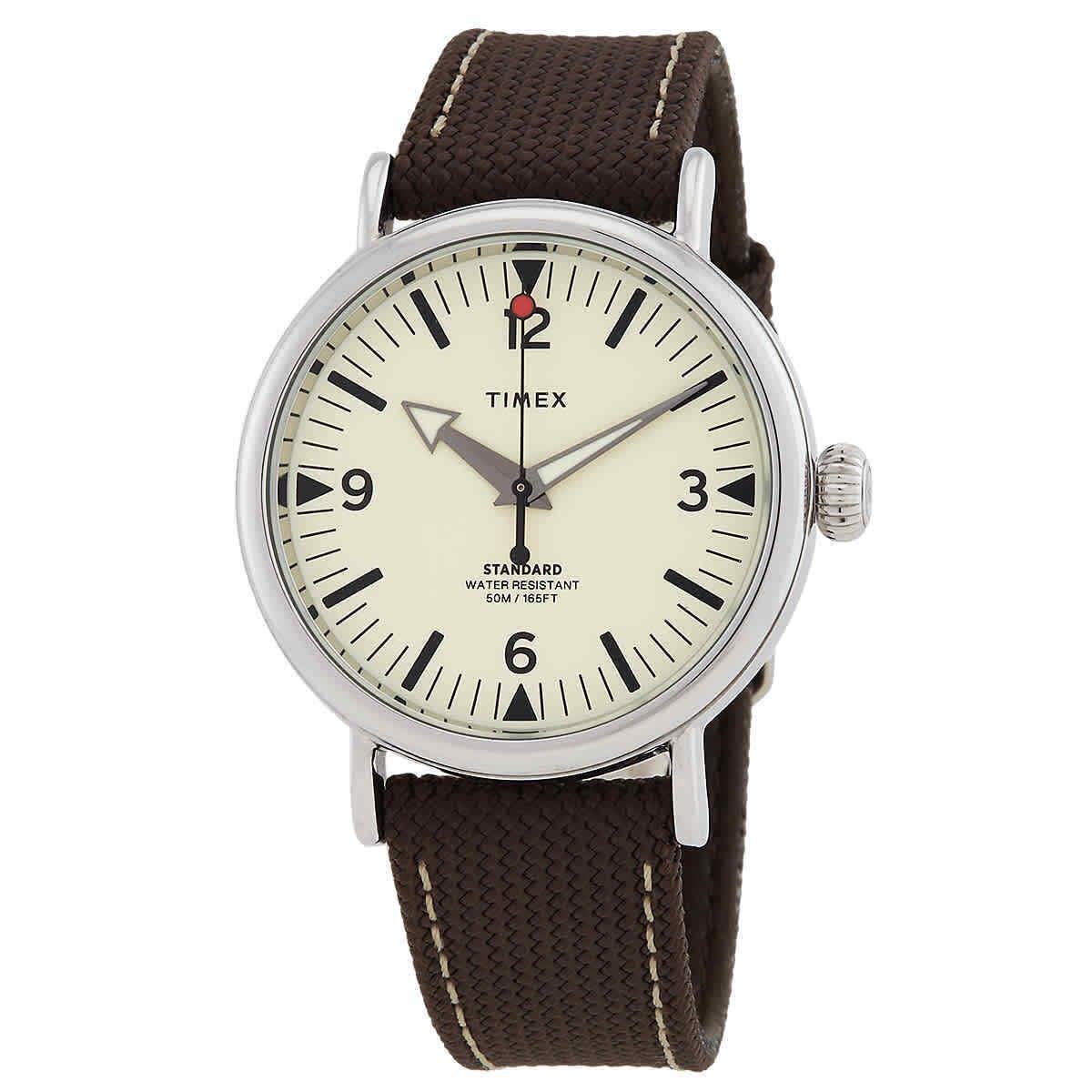 Timex Standard Quartz Cream Dial Men`s Watch TW2V44100