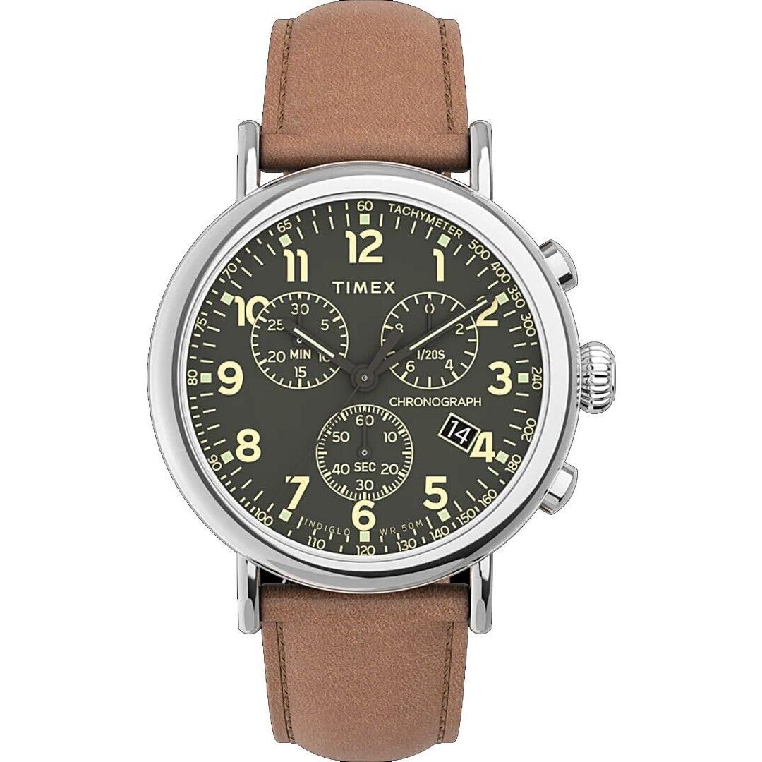 Timex TW2V27500 Men`s Standard Indiglo 41mm Chronograph Watch