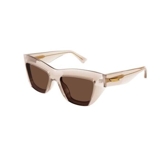 Bottega Veneta BV1218S 003 Nude/brown Cat Eye Women`s Sunglasses