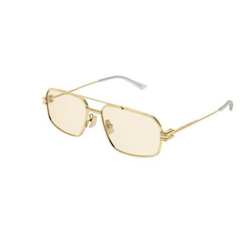 Bottega Veneta BV1128S 006 Gold/yellow Caravan Unisex Sunglasses