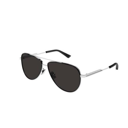 Bottega Veneta BV1240S 003 Silver/grey Oval Men`s Sunglasses