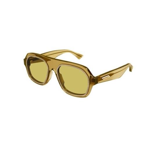 Bottega Veneta BV1217S 003 Yellow/yellow Soft Square Men`s Sunglasses
