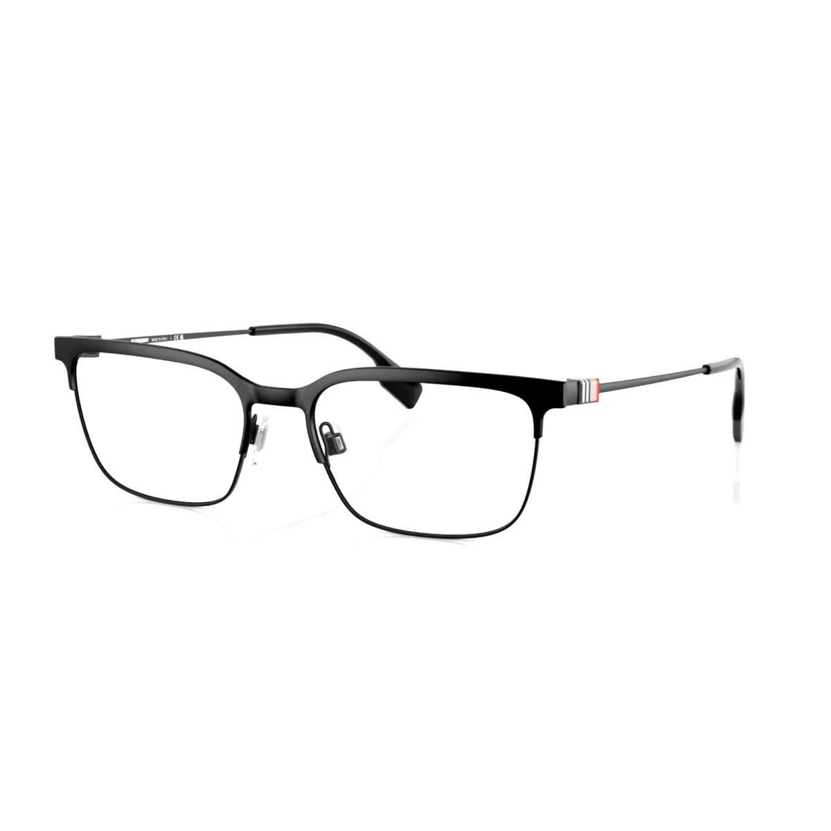 Burberry Eyeglasses B 1375 1007 56-18 145 Matte Black Rectangular Frames