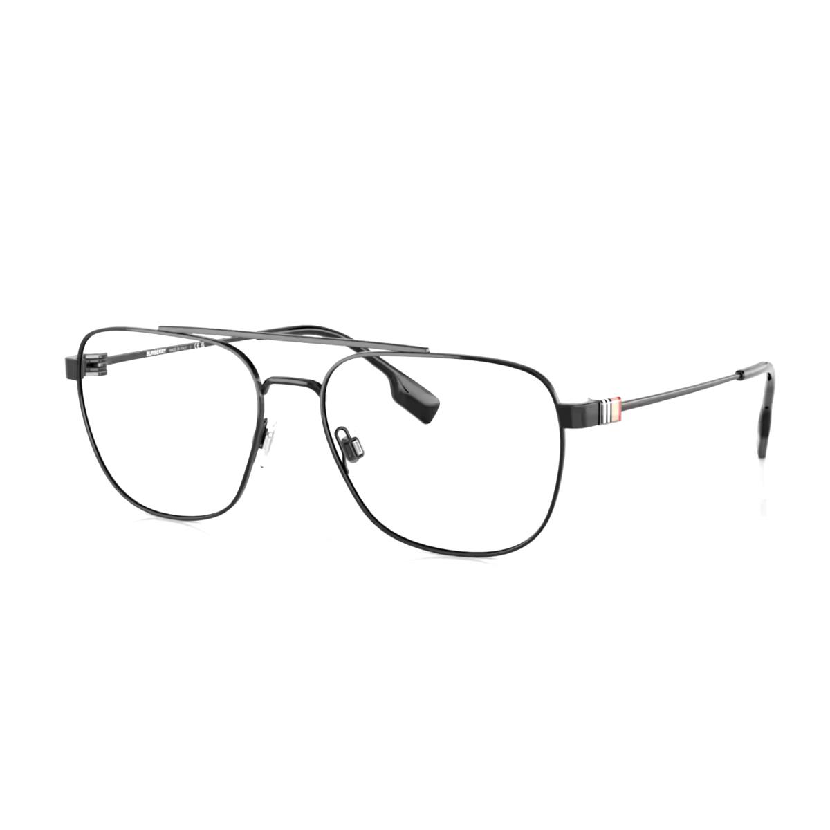 Burberry Michael Eyeglasses B 1377 1001 57-17 145 Black Aviator Frames