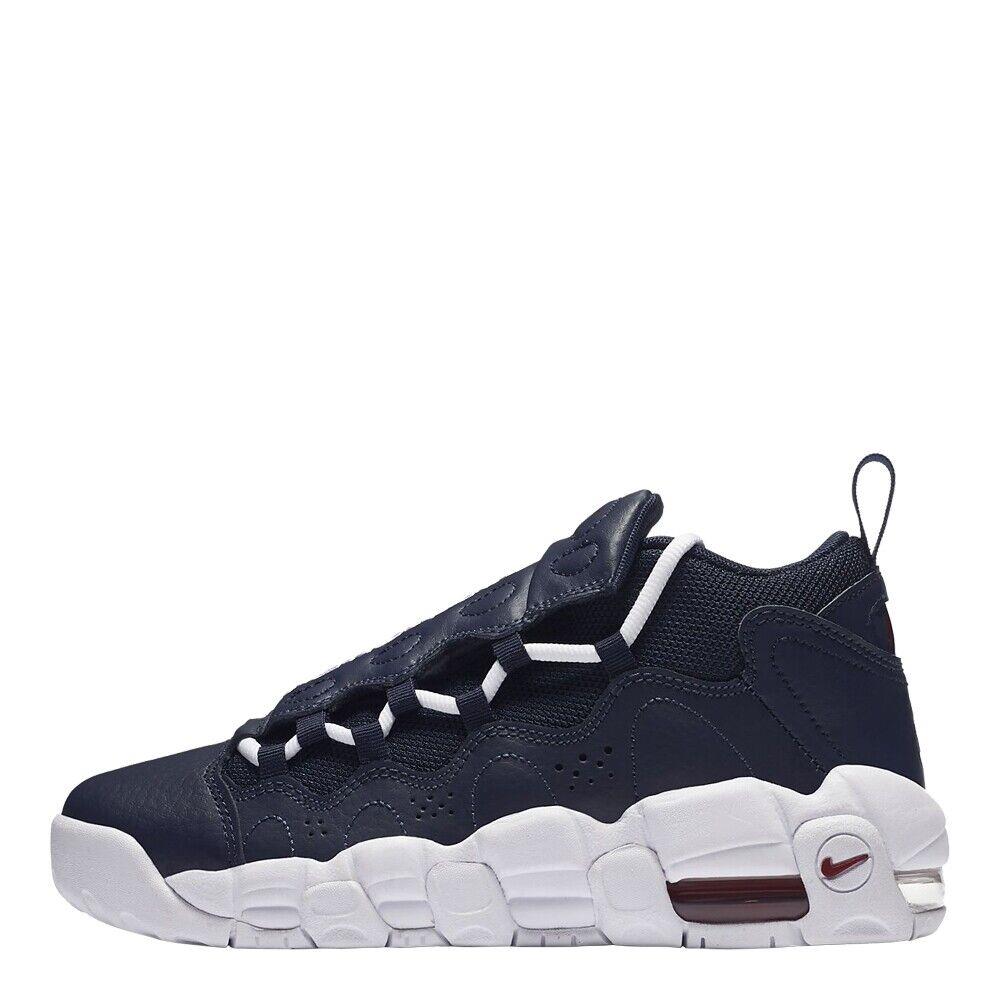 Nike Air More Money Youth Size 4.0 Comparable TO Woman 5.5 Rare Obsidian - OBSIDIAN, WHITE, GYM RED