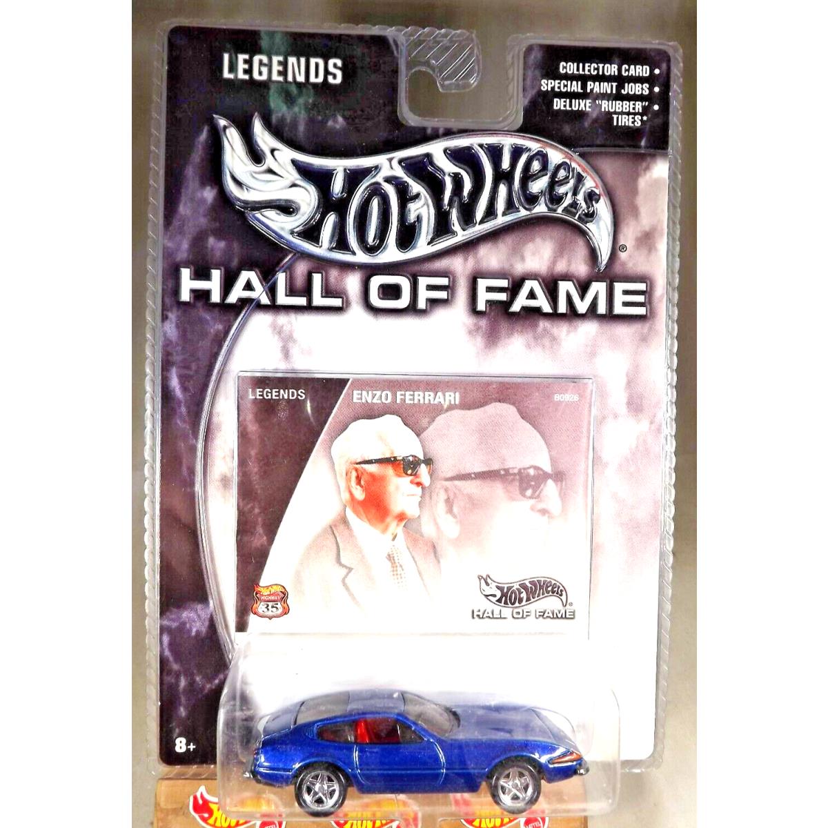 2002 Hot Wheels Hall of Fame-legends Enzo Ferrari Ferrari 365 GTB/4 Blue w/RR5Sp