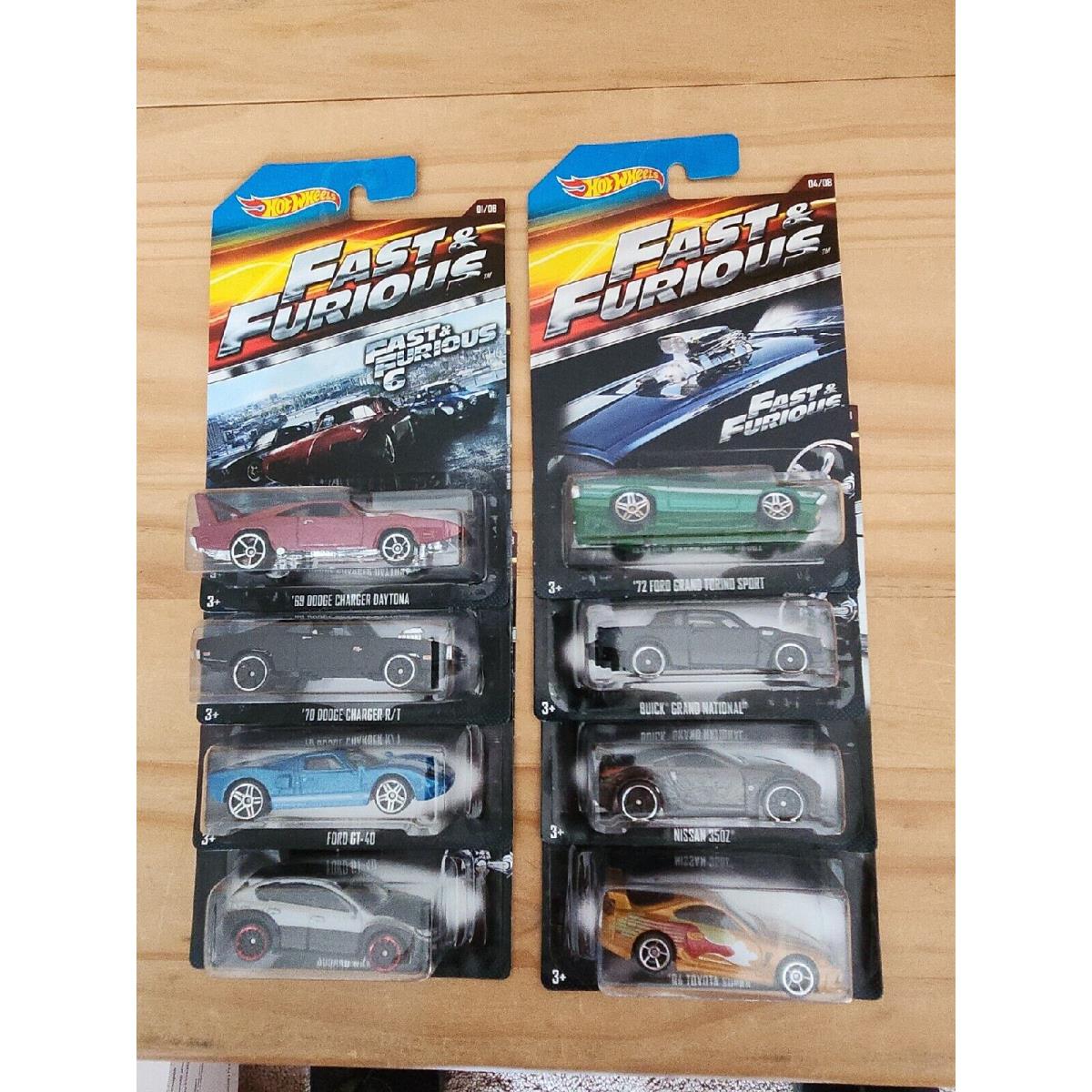 2015 Hot Wheels Fast Furious Walmart 8 Car Set Case Fresh Supra Nissan Charger