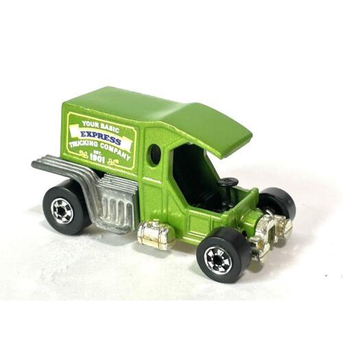 Custom Hot Wheels T-totaller Express Trucking Vintage 1976. Metallic Green