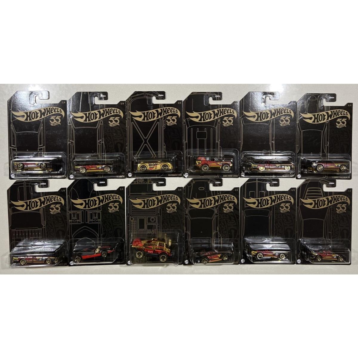 2023 Hot Wheels Pearl Chrome 55th Anniversary Mix 1 2 Full Set with Chases