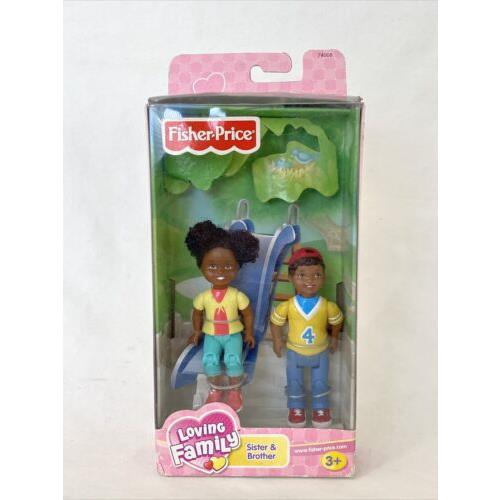 Fisher-price Loving Family African American AA Sister Brother Free US Ship