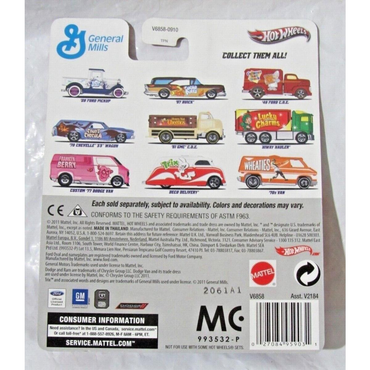 2011 Hot Wheels General Mills Deco Delivery - Trix Make An Offer