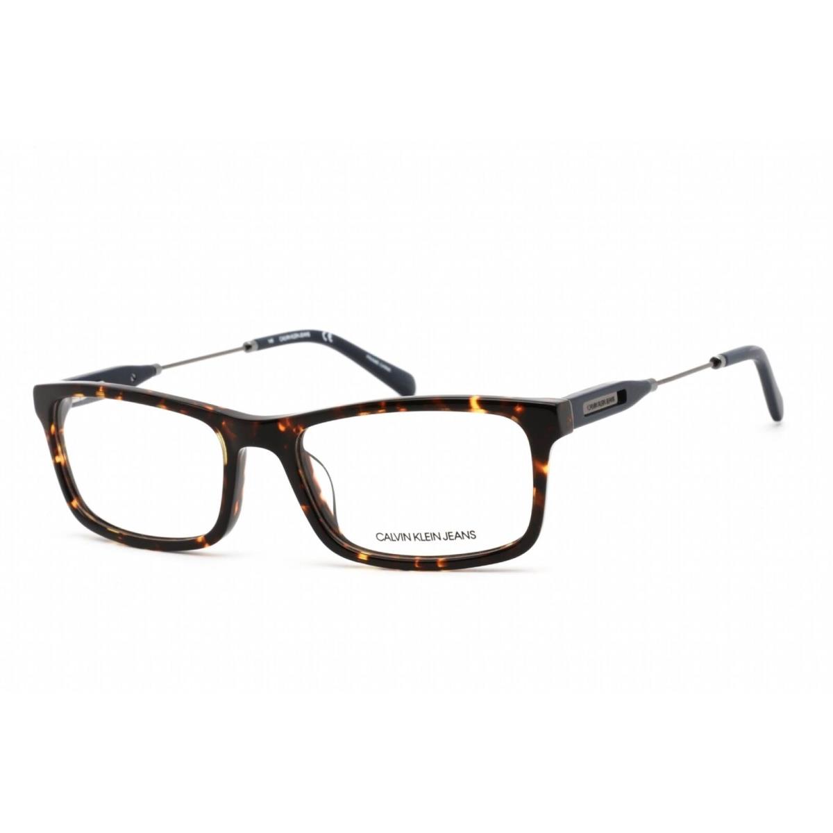 Calvin Klein Jeans Men`s Eyeglasses Dark Tortoise/blue Rectangular CKJ20809 235