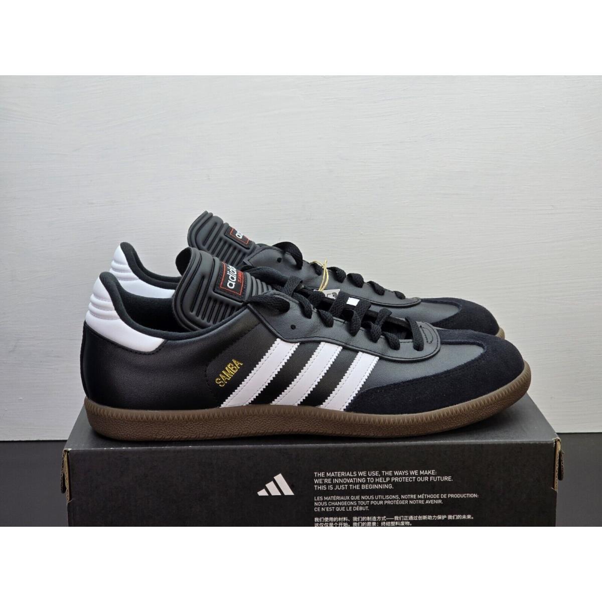 Adidas Samba Classic Men`s Size 12 Athletic Shoes Black White Soccer Sneakers