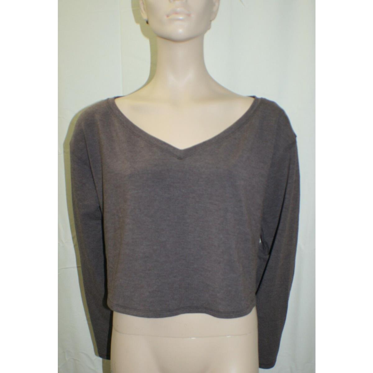 Lululemon Show Your Depth Long Sleeve Sz M/l Cropped Haqb Reversible V-neck