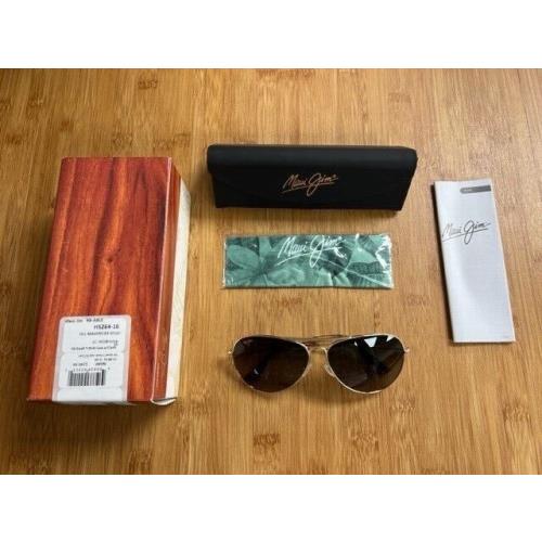 New-mens Maui Jim Mavericks Sunglasses HS264-16 Gold Frame