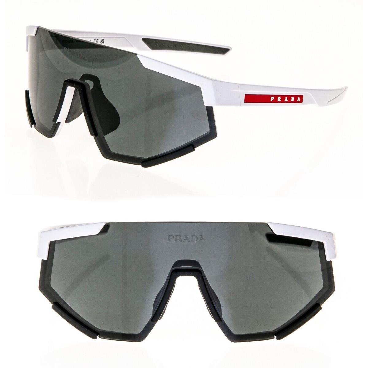 Prada 04W Linea Rossa Impavid Sport Sunglasses White Pilot Wrap Unisex PS04WSF