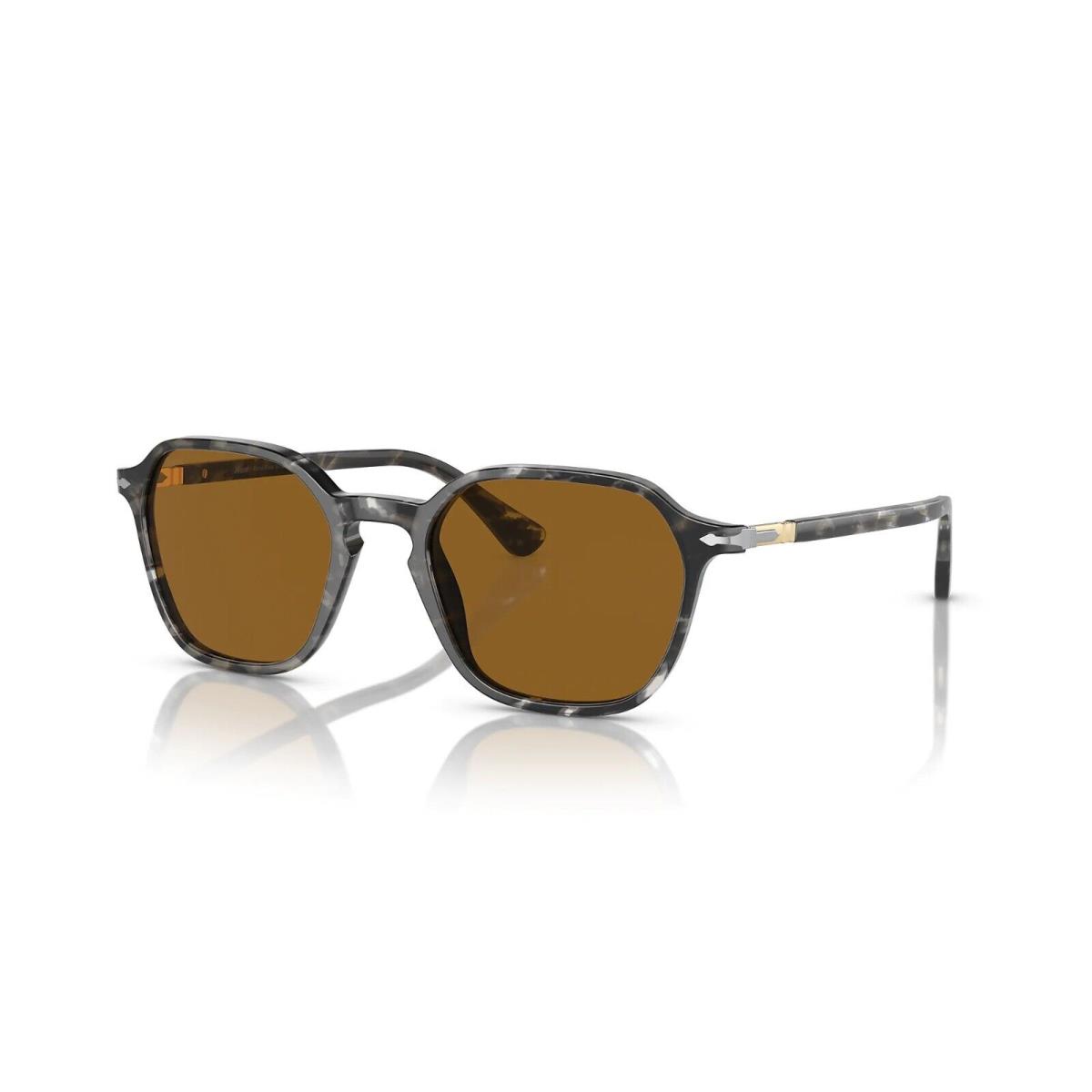 Persol Men`s Sunglasses PO3256S 108033 Tortoise Grey Black 51mm Brown Lens