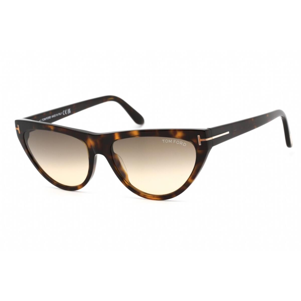 Tom Ford FT 0990 52B Sunglasses Havana Frame Brown Gradient Lenses 56mm