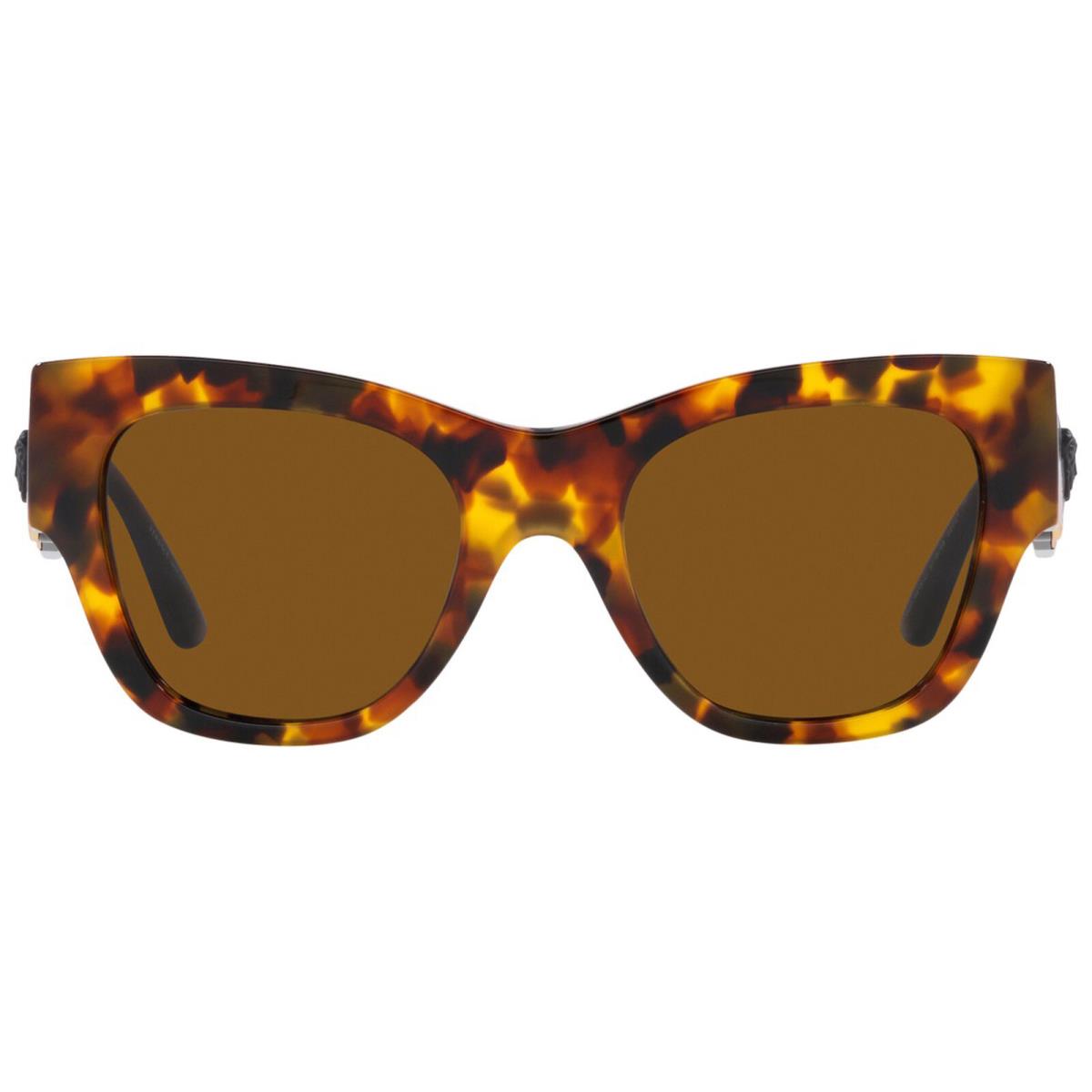 Versace Women`s Havana Square Cat Eye Sunglasses - VE4415U-511963-52 - Italy