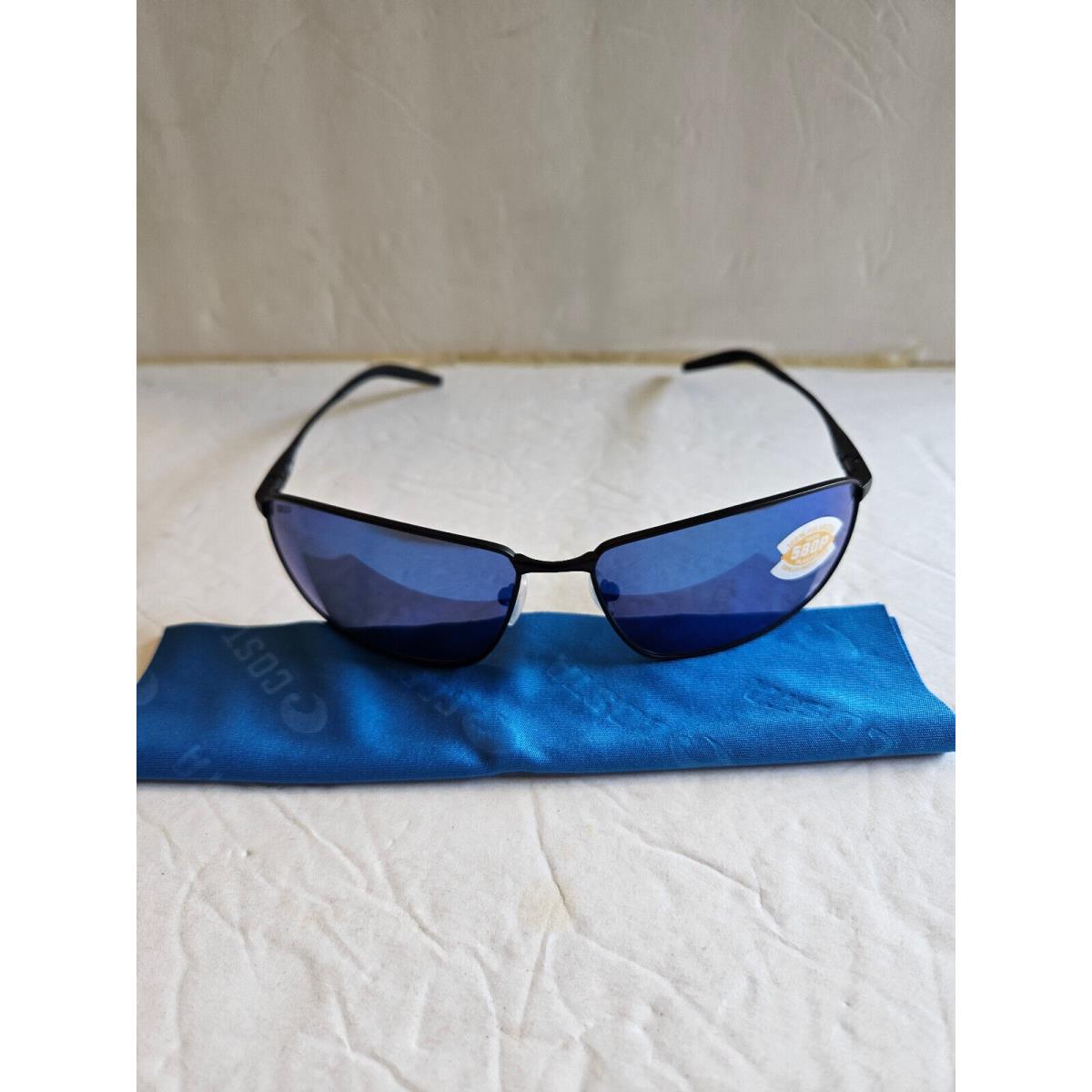 Costa Del Mar Turret 06S6009 Matte Black Blue Mirror 580P Sunglasses