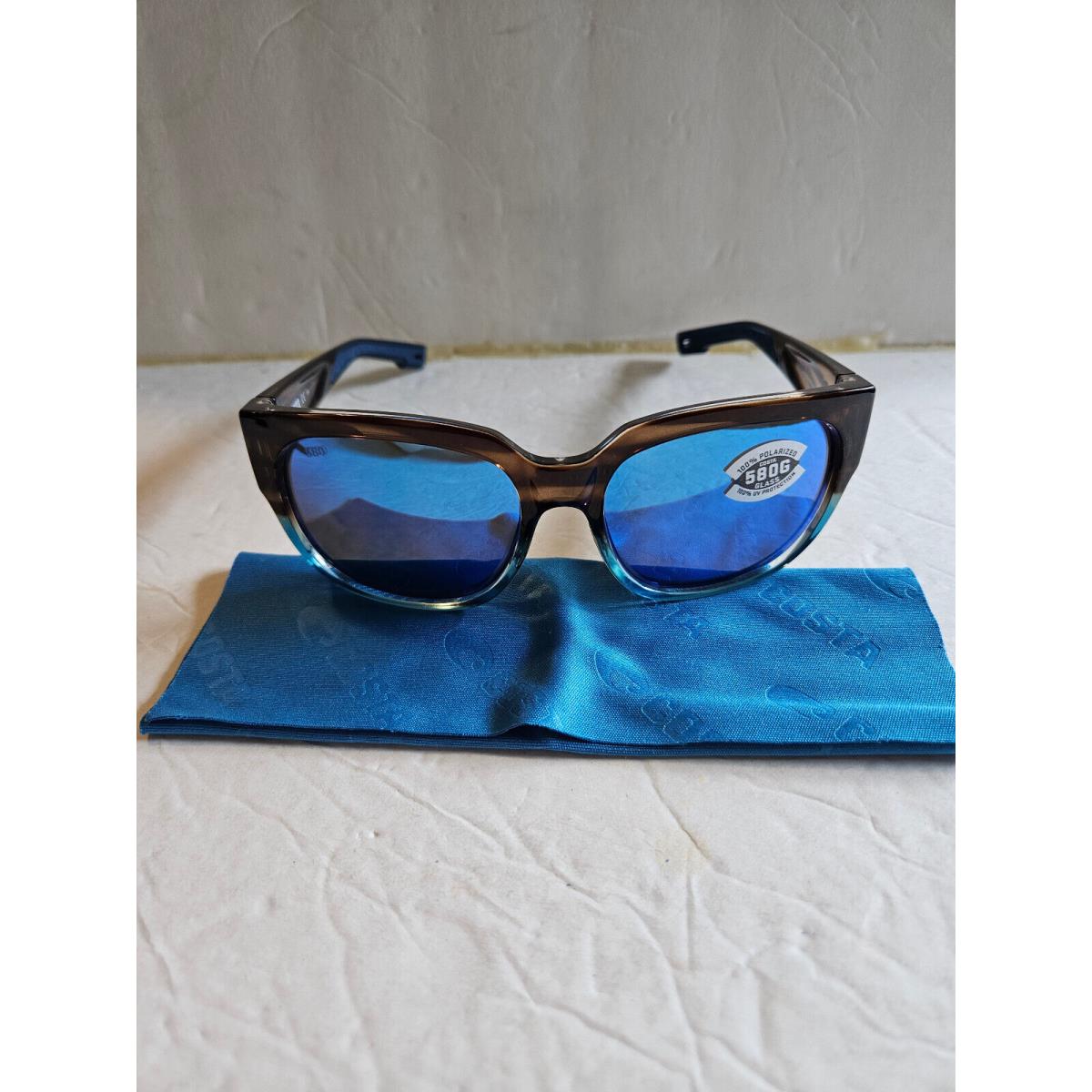 Costa Del Mar Water Women 2 06S9004 Shiny Wahoo Blue Mirror 580G Sunglasses