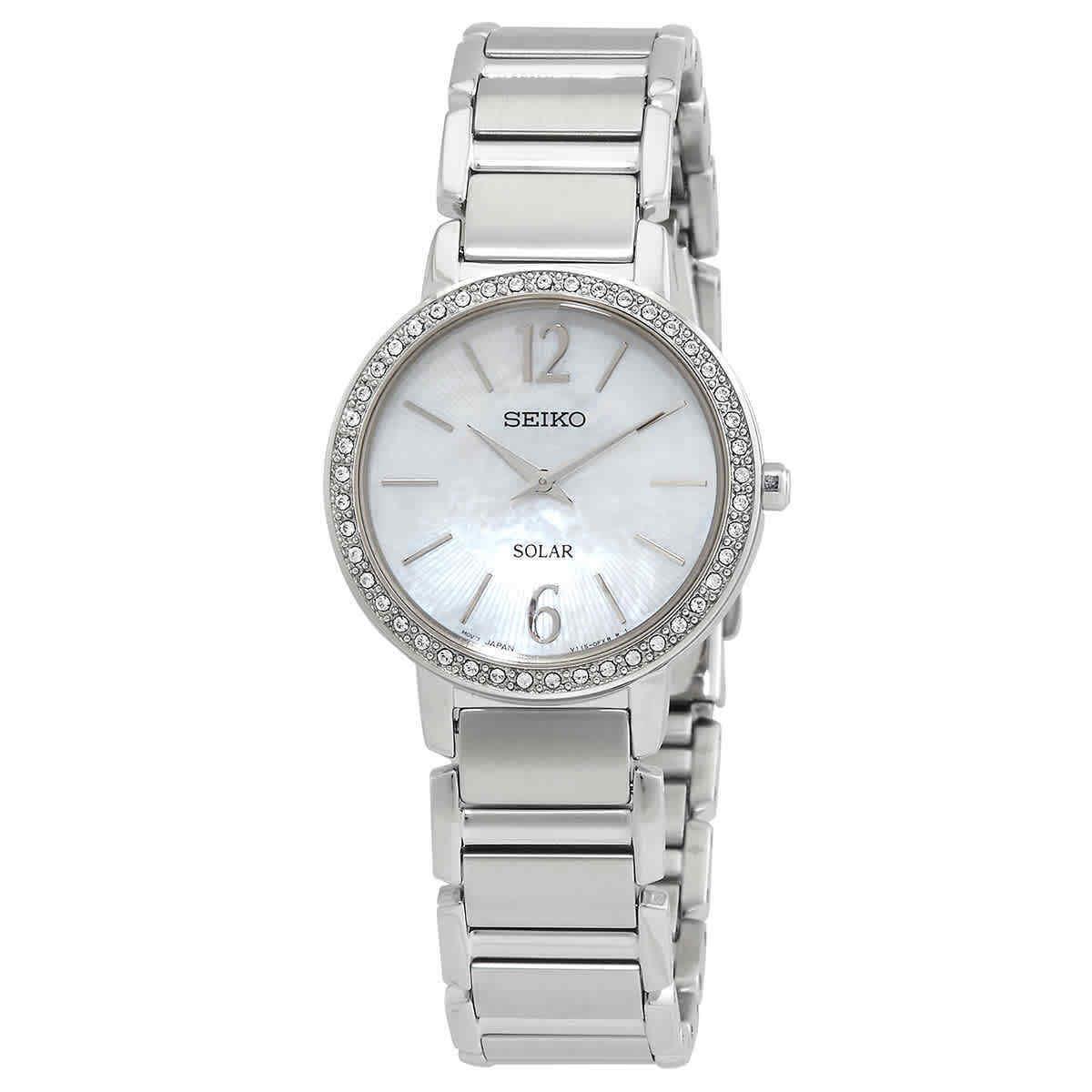 Seiko Solar Mop Dial Ladies Watch SUP467P1