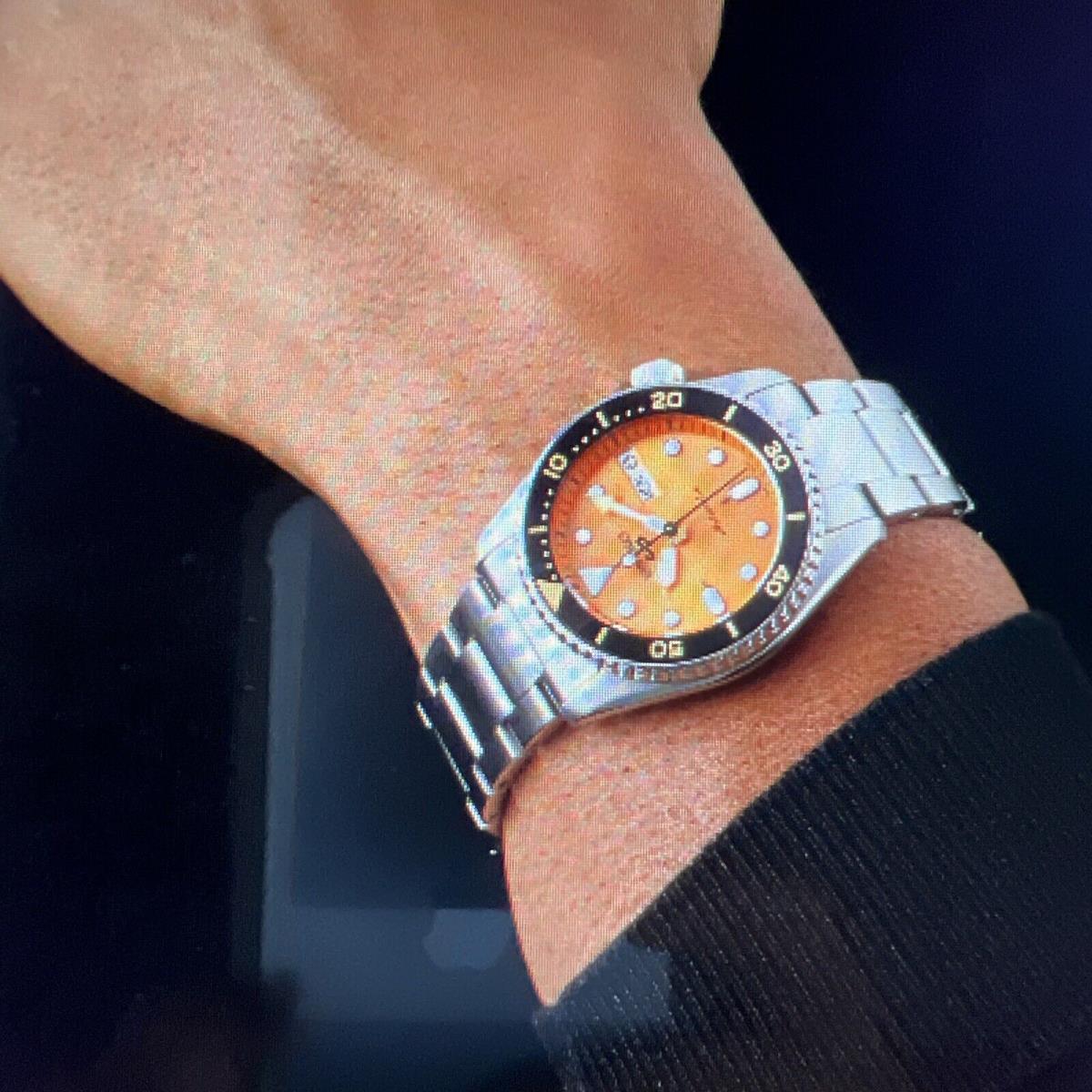 Seiko 5 Automatic Orange Dial Men`s Watch SRPK35K1 Good Stuff