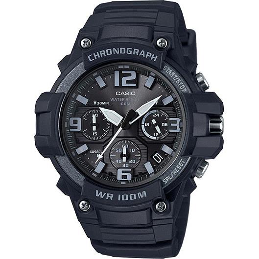 Casio MCW100H-1A3 Men`s Chronograph Analog Black Resin Band Watch