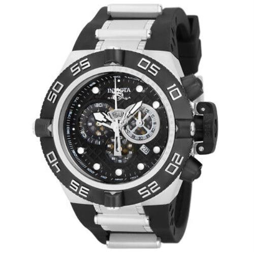 Invicta Subaqua Noma IV Black Dial Chronograph Stainless Steel Men`s Watch 6564 - Dial: Black, Band: Black, Bezel: Silver-tone