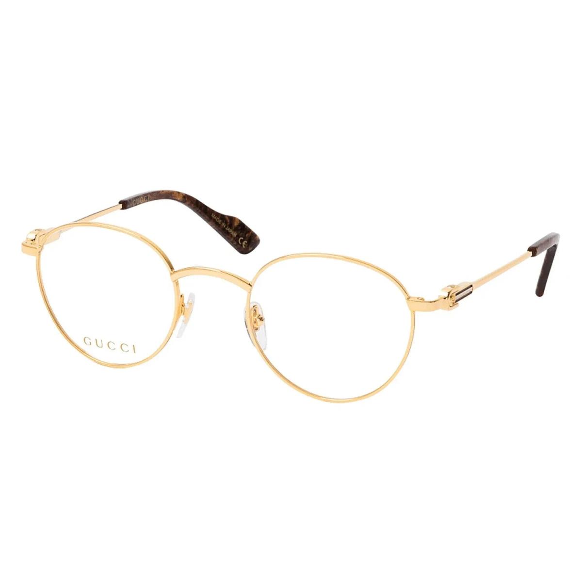 Gucci 1222 Gold Brown Web Stripe Unisex Eyeglass 48mm GG1222O Optical Frame 003 - Frame: Gold