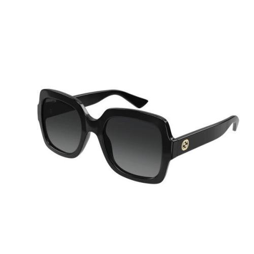 Gucci GG1337S 002Black/Grey Polarized Oversized Square Women`s Sunglasses - Frame: Black, Lens: Grey