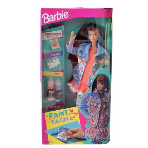 Barbie Paint N Dazzle Doll Redhead 10057 Mattel 1993