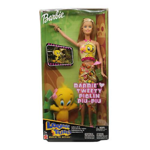 2003 Barbie Loves Tweety Nrfb B7038 Mint Box - Looney Tunes