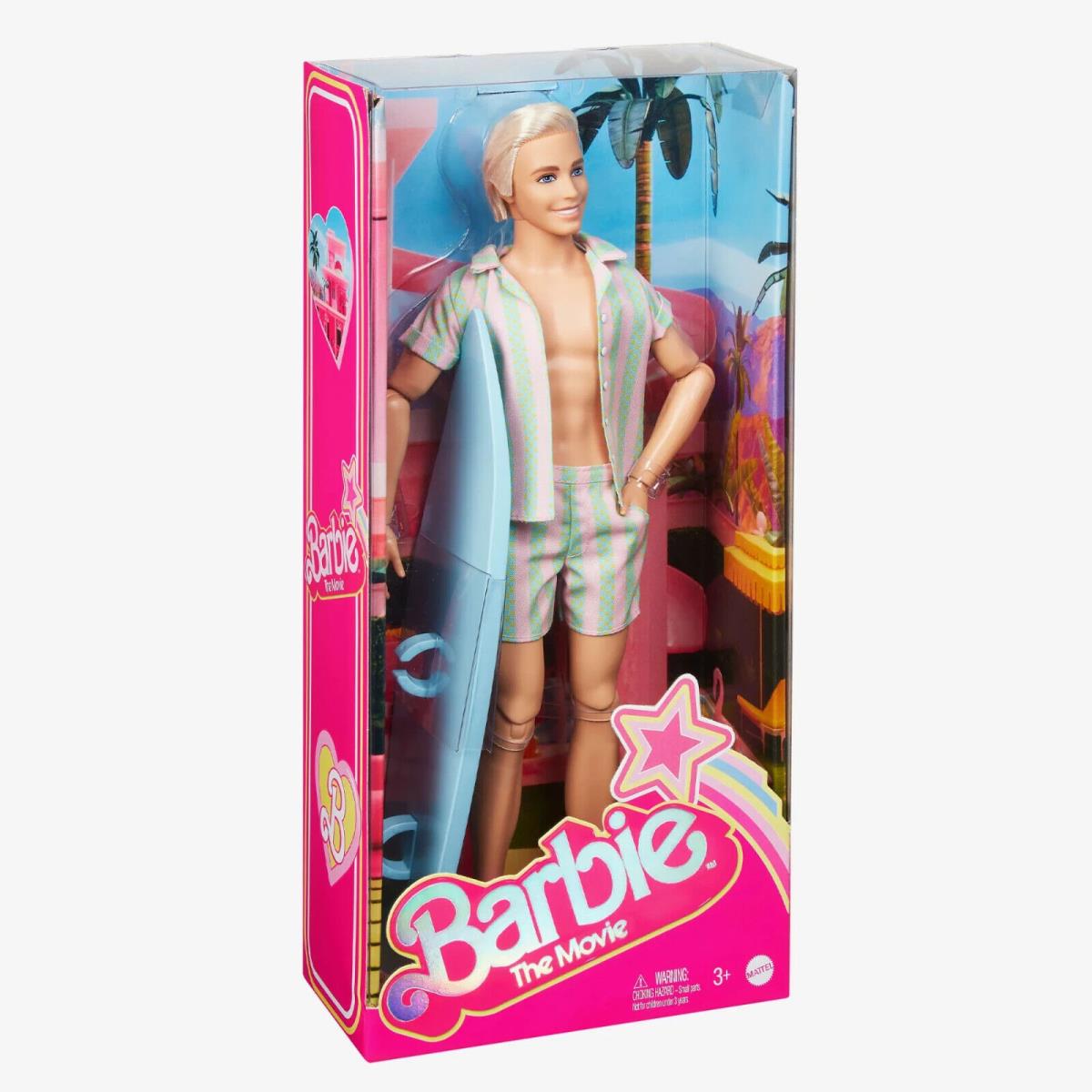 Ken Doll Wearing Pastel Striped Beach Matching Set Barbie The Movie Nrfb HPJ97