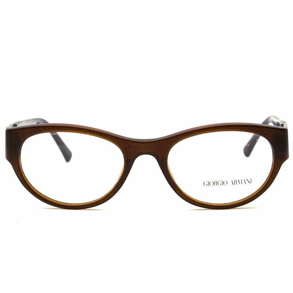 Giorgio Armani AR 7022-H 5155 Brown Gauze Eyeglasses Frame 52-19-140 Cat Eye