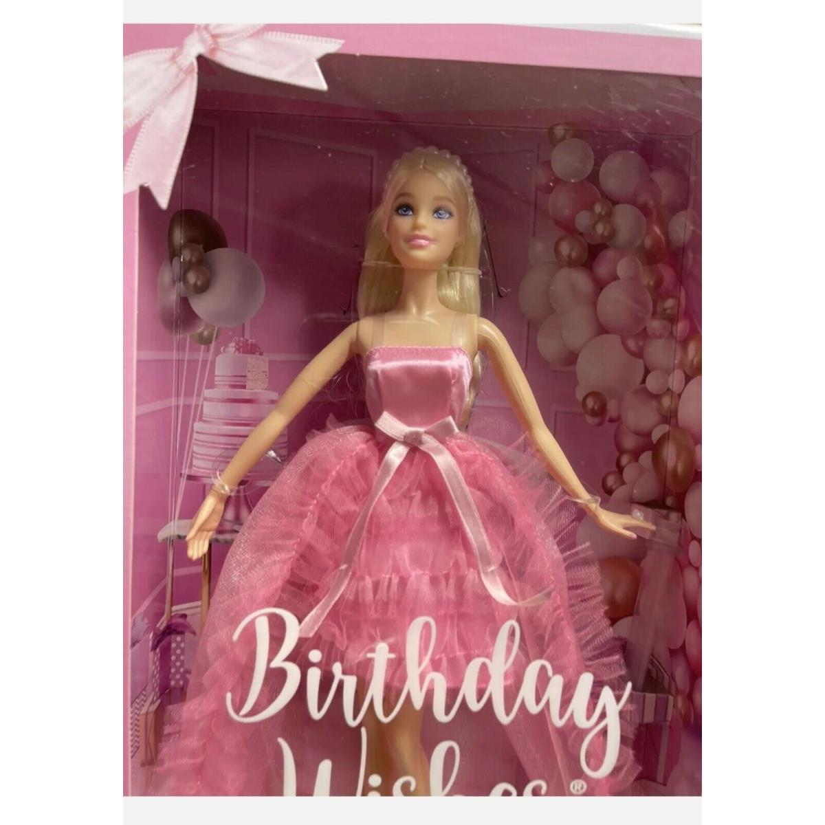 Barbie Signature Birthday Wishes Doll Blonde in Pink Dress Collectible Doll 2023