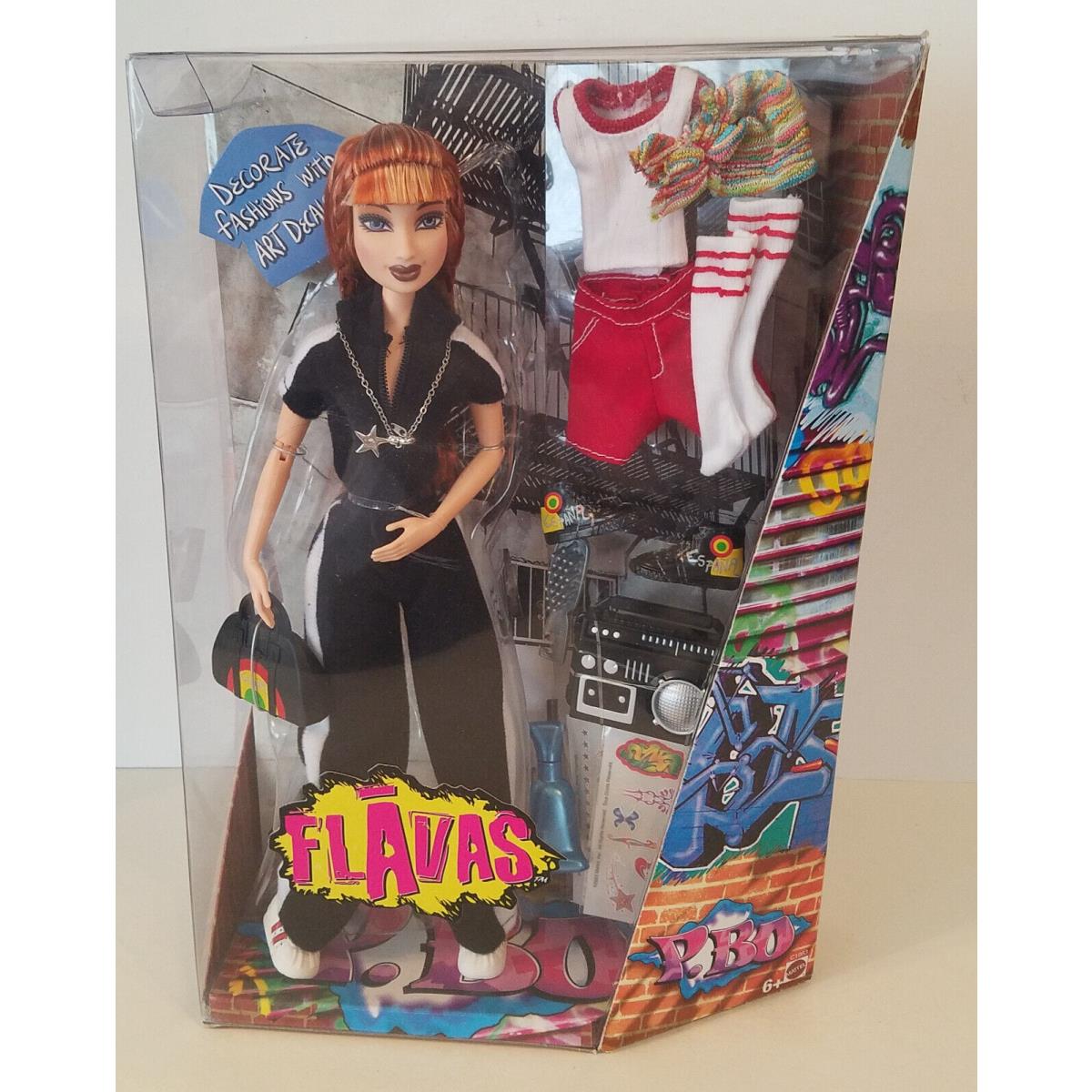 2003 Mattel Flavas Flavas P.bo Doll C1953 Nib/nrfb Ages 6+