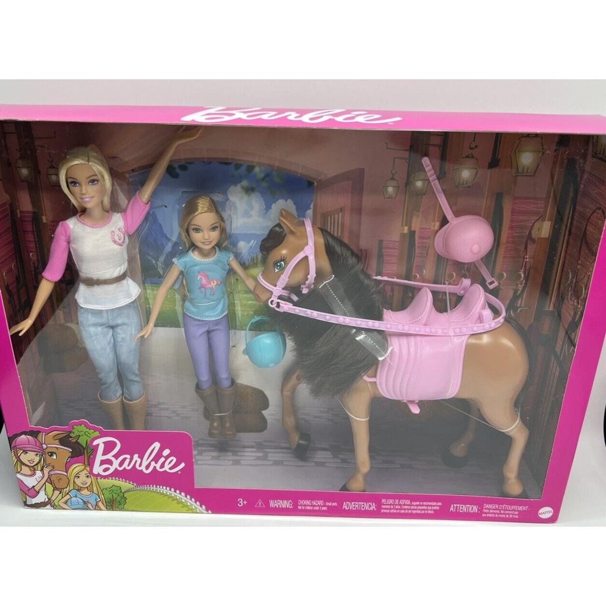 2020 Barbie Sisters Horse Riding Playset Barbie Stacie Fashion Dolls Horse