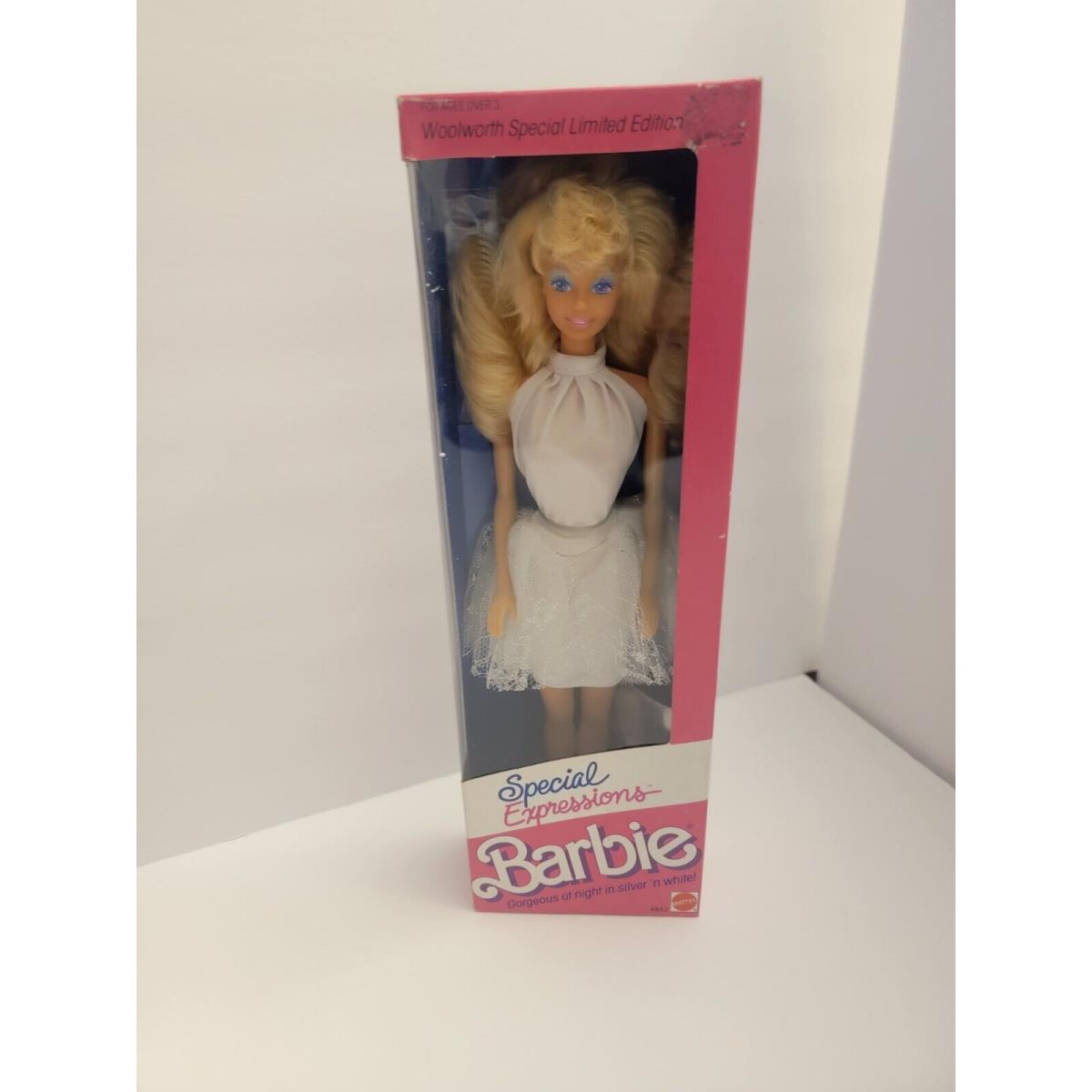 1989 Barbie Special Expression Doll Blonde Bangs Superstar 4842 Blue Eyeshadow