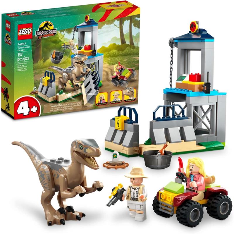 Lego Jurassic Park Velociraptor Escape 76957 Building Set Dinosaur Toy Gift