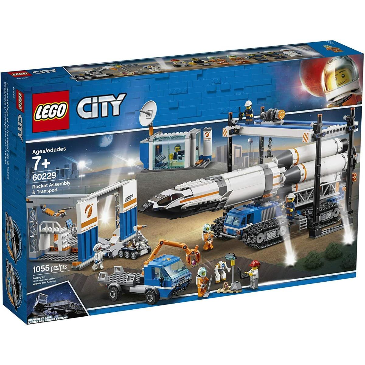 Lego City 60229 Nasa-inspo Rocket Assembly Transport w/ 7 Minifigs 1055pcs