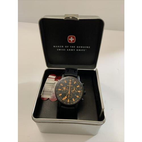 Swiss Army Commando Wenger 7089X/T Chronograph Orange/ Black Watch Mew Rare