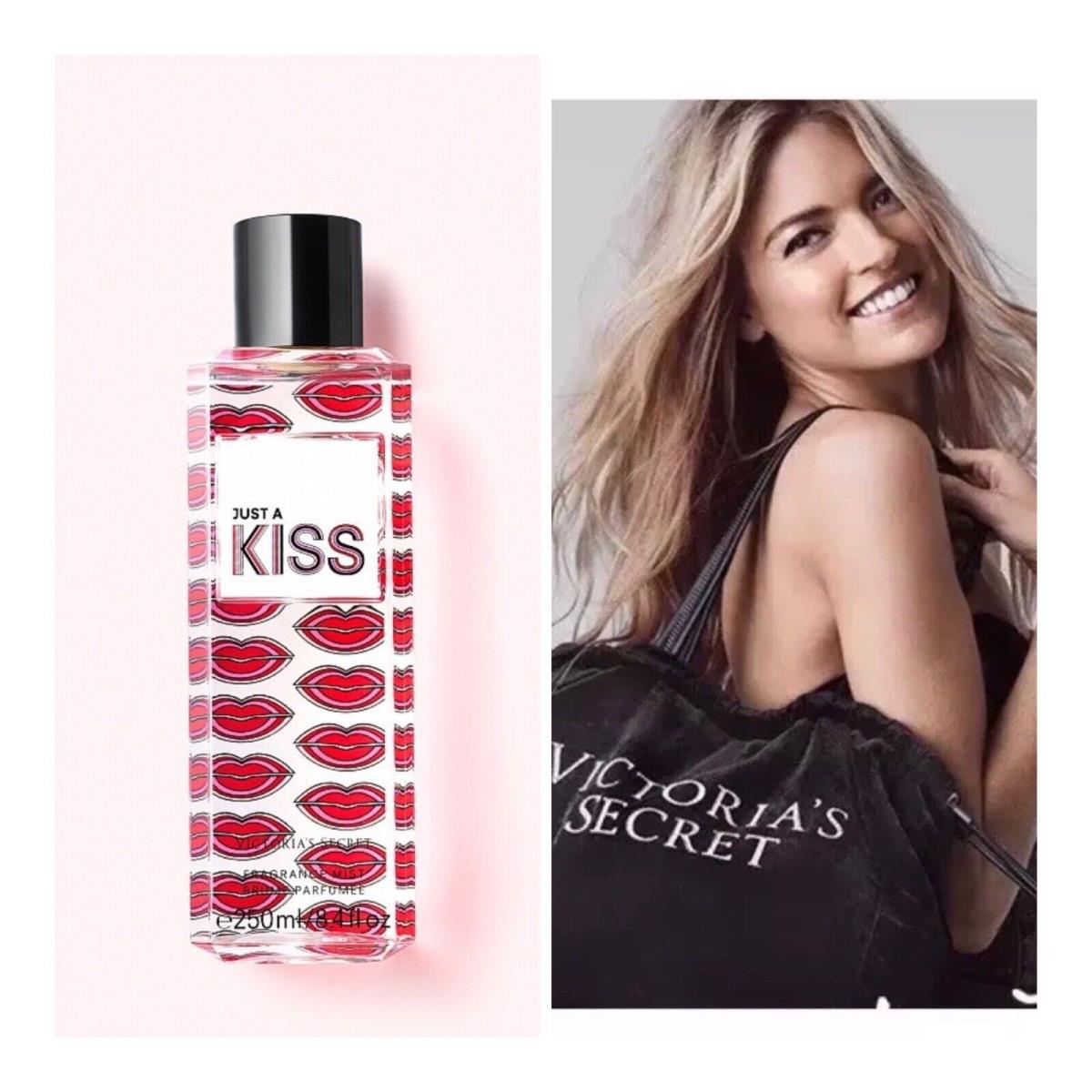 Victoria`s Secret Just A Kiss Fragrance Mist and VS Tote Bag