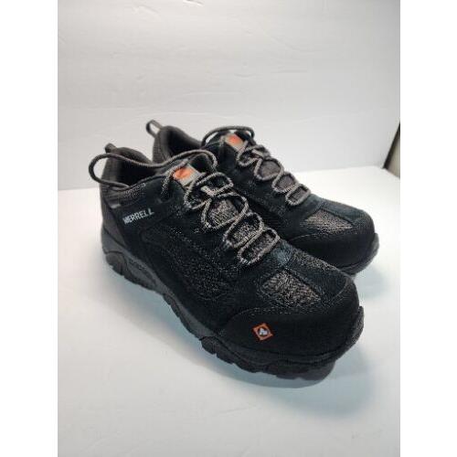 Merrell Men`s Moab Onset Waterproof Comp Toe Work Shoe Black Suede J099503 10M