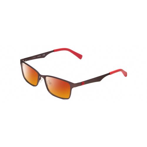 Guess GU9143 Unisex Polarized Sunglasses in Bronze Brown Red Tips 48mm 4 Options Red Mirror Polar